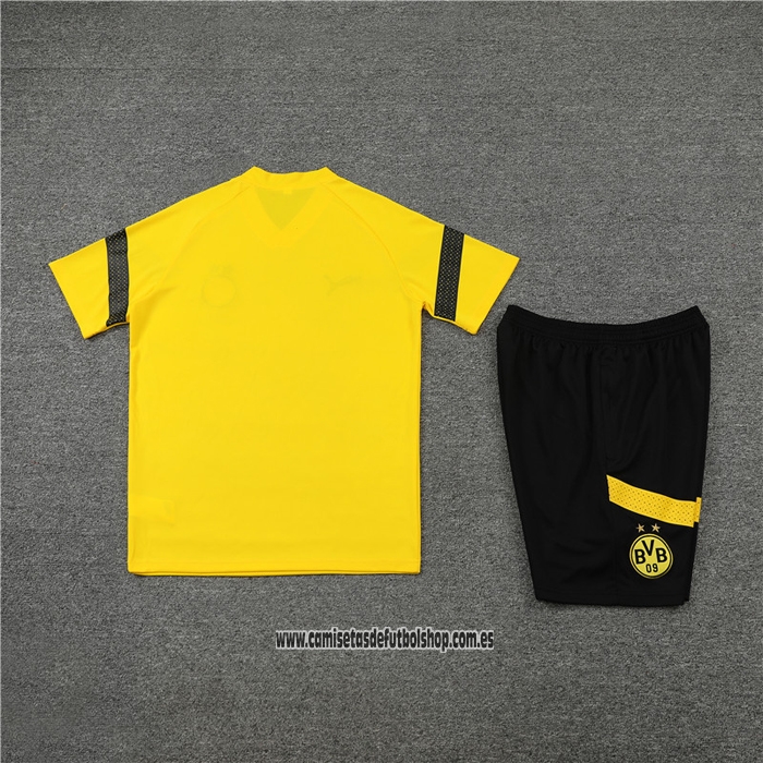 Chandal del Borussia Dortmund 22-23 Manga Corta Amarillo - Pantalon Corto
